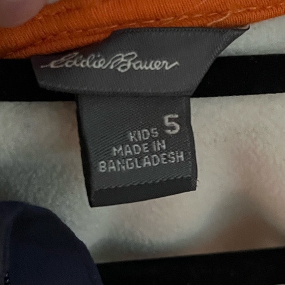 KIDS EDDIE BAUER (SIZE 5) off white fleece with zippers…EXCELLENT condition!! - Picture 8 of 11